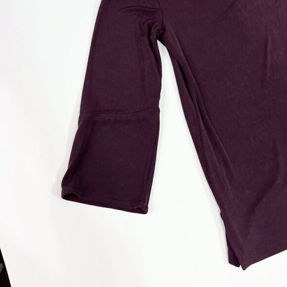 Chico's Travelers Shirt Top Women 8/ 10 Pullover Slinky Round Neck 3/4 Sleeve - Picture 3 of 7